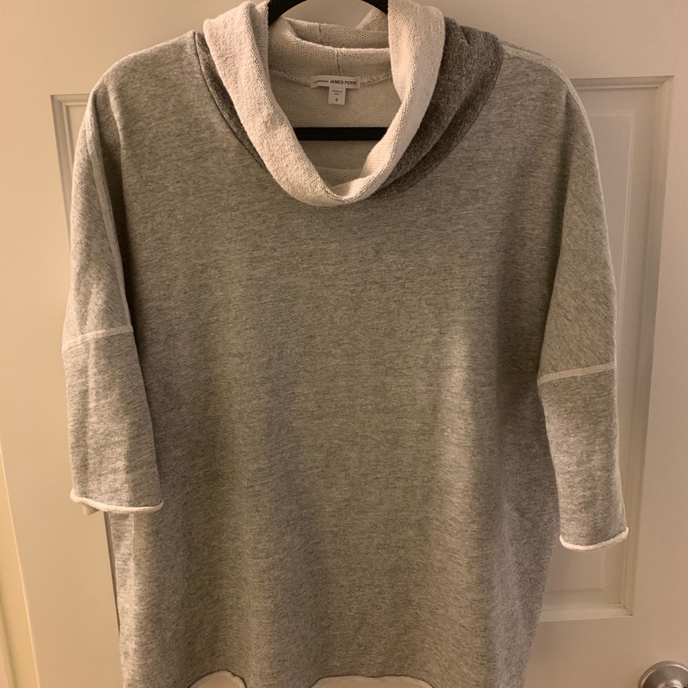 James Perse gray sweater/sweatshirt pull over